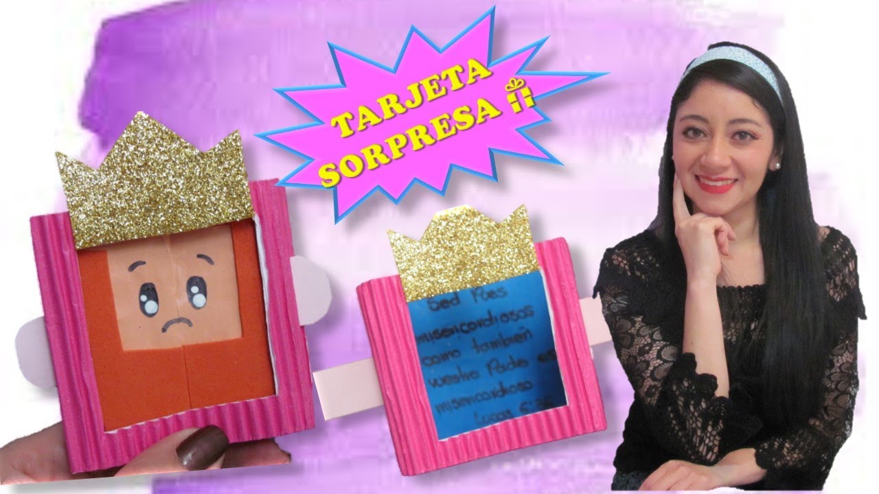 Manualidad VERSICULO PARA MEMORIZAR 🎁🤴el rey David (Tarjeta Sorpresa) - Paola Mora