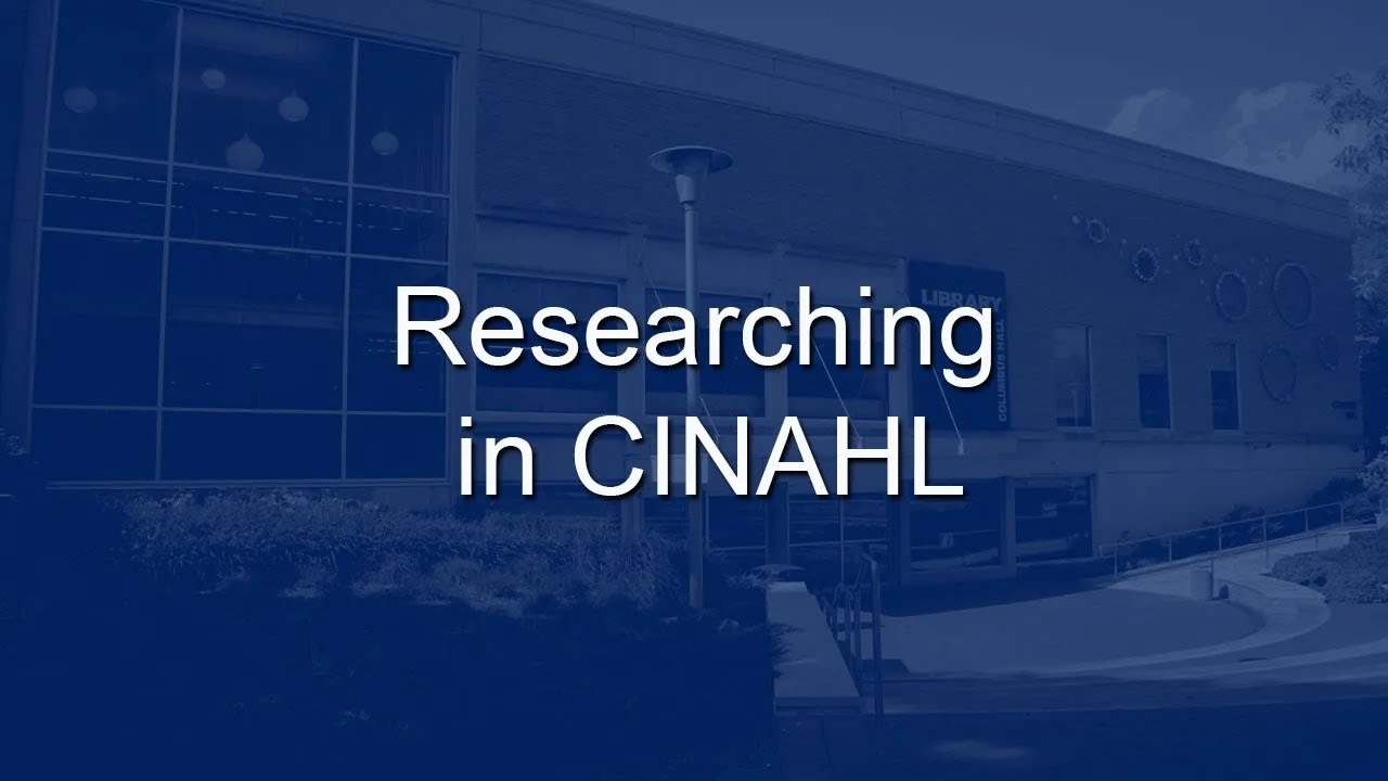 Researching in CINAHL (New Interface)