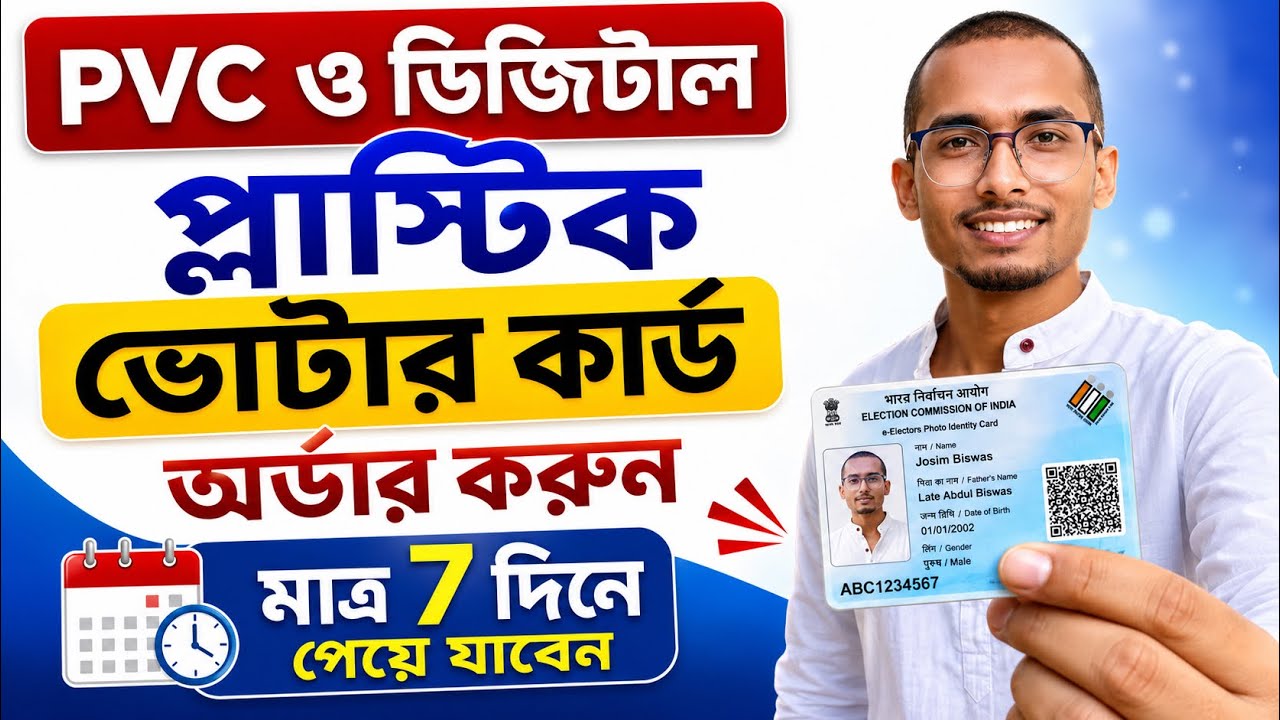 PVC Voter Card Apply Online 2026 | Digital Voter Card Order Step by Step bangla