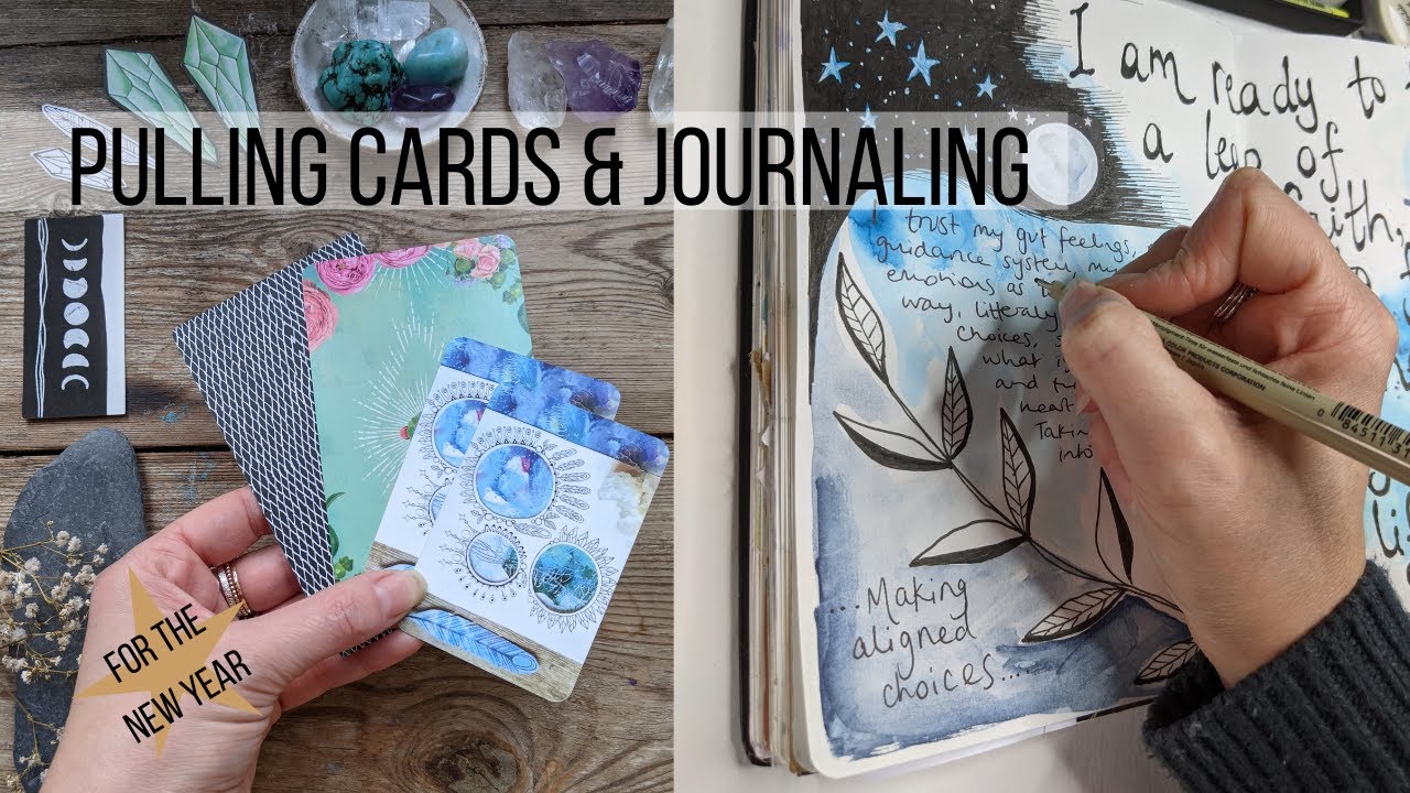 New Year card reading and journal-with-me step by step! Tarot Reading & Journal Spread