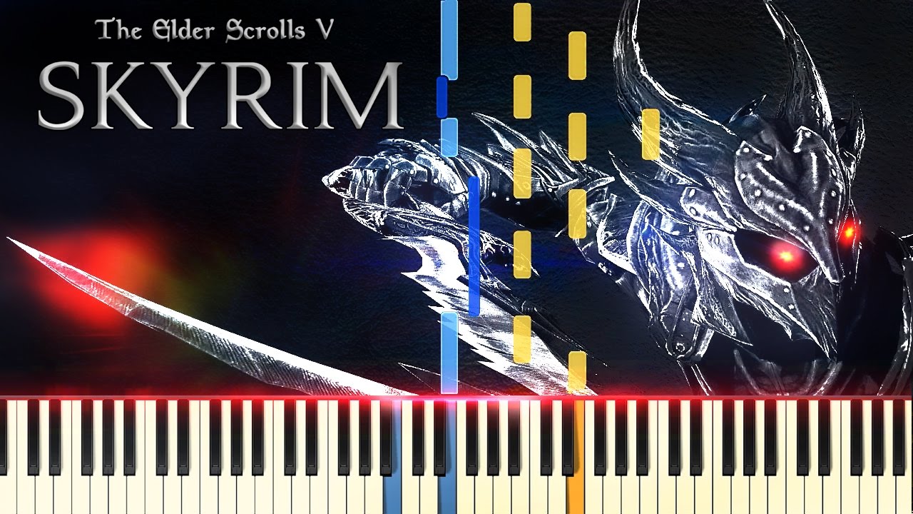 [PIANO TUTORIAL] Skyrim - The Streets of Whiterun (Synthesia - Piano Cover - Game Soundtrack)