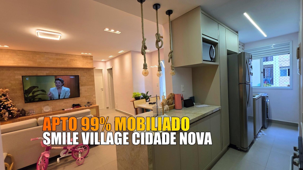 Smile Cidade Nova, 66m², MOBILIADO, Apartamento com 2 quartos/suíte, Smile Village Cidade Nova