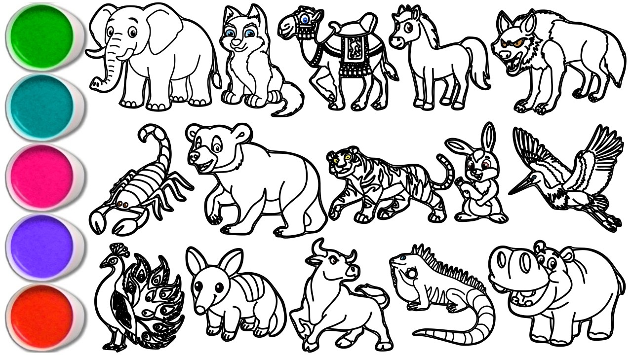 Draw Amazing Animals in Minutes -Elephant, Wolf, Camel, Horse, Wolf, Scorpion, Bear, others
