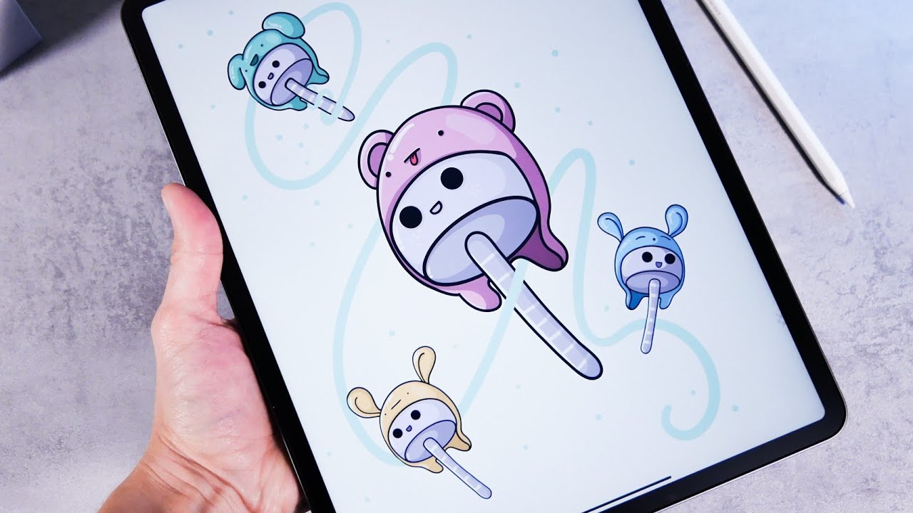 Doodle -Satisfying Art on iPad Pro  - Adobe illustration Draw App