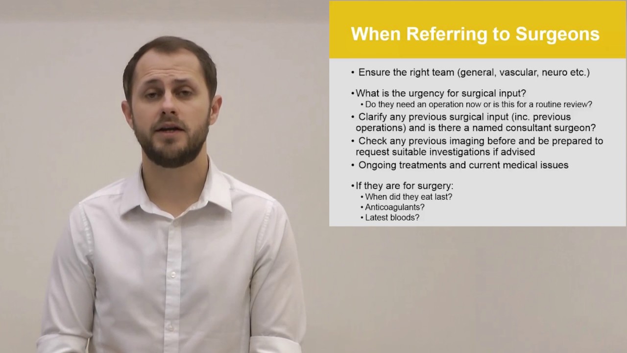 How to Refer a Patient (Approaching the Patient with...)