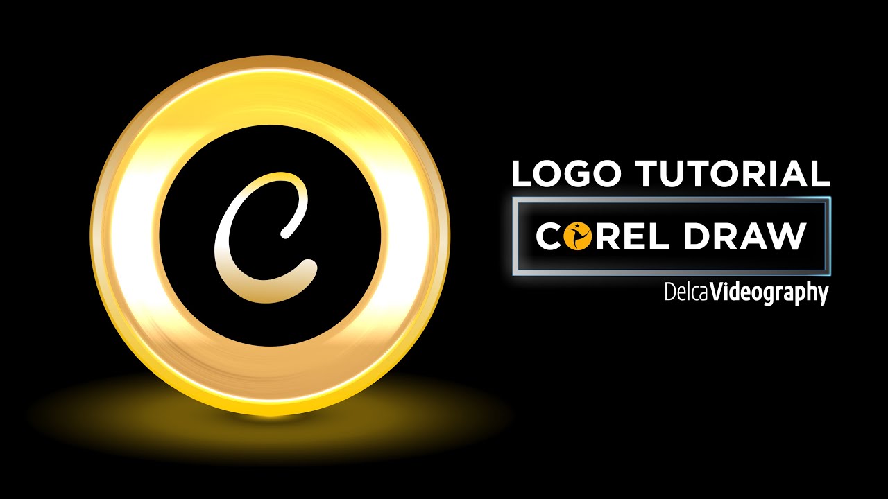 📀 GOLDEN RING LOGO TUTORIAL in COREL DRAW | DelcaVideography