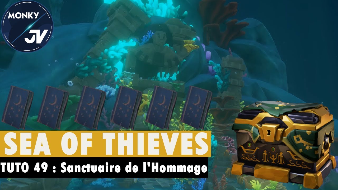 TUTO Sea of Thieves : Sanctuaire de l'Hommage, emplacement des 5 livres 📖 🔱[FR/HD/PC]
