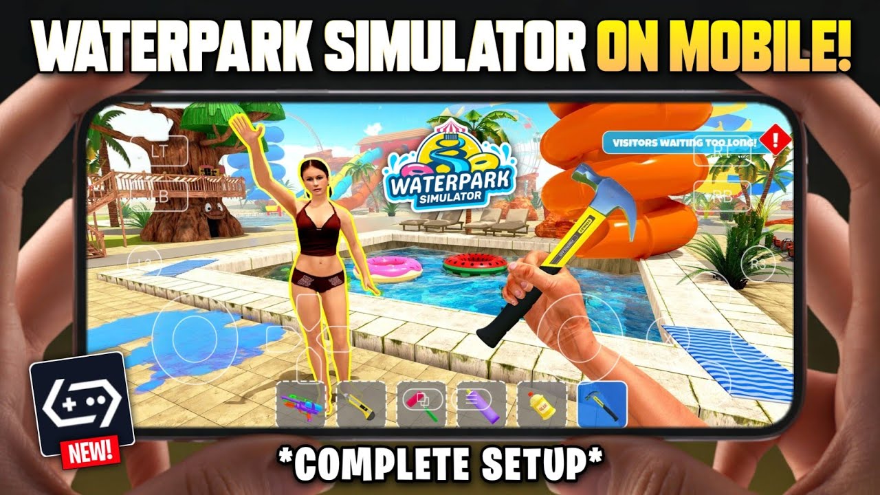 🚀 Play Waterpark Simulator PC Game on Mobile! (Offline) - Full Setup & Smooth Gameplay!