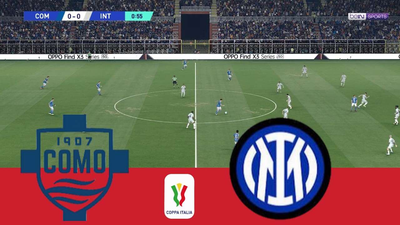 Como vs Inter – Coppa Italia 25/26 | Partita Completa & Tutti i Gol | Simulazione PES 2021
