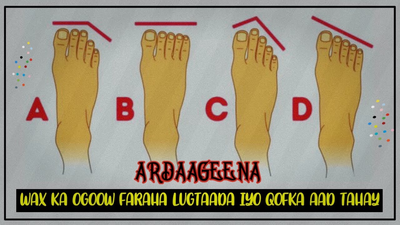 Wax ka ogoow qaabka cagtaada iyo shakhsiyada ay ka turjumayso!
