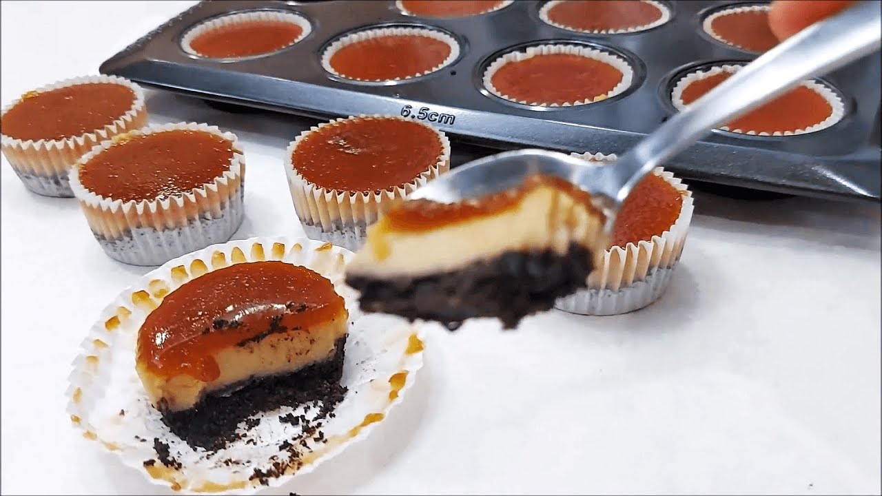 كاب كيك اومادلين بارد طبقات 😋👌 أحسن من الجاهز اسهل واسرع ميني تشيز كيك او تحلية بدون فرن بدون كريمة