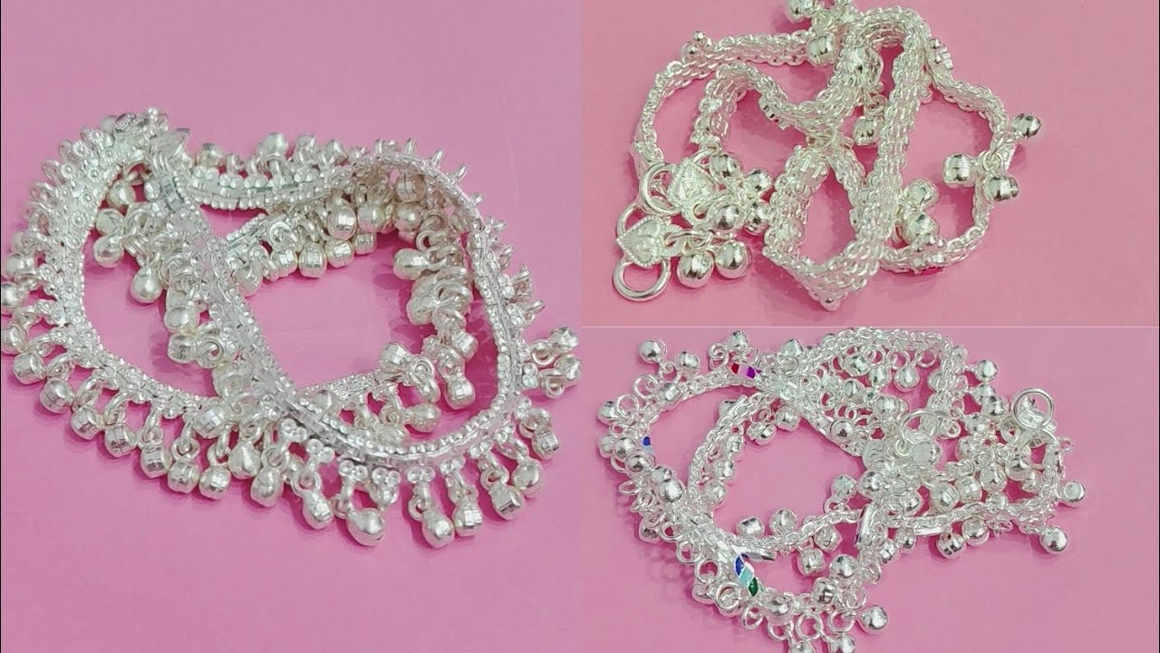 Latest silver baby payal anklet design।। बच्चा का चांदी का पायल। #payal #anklets #viral 