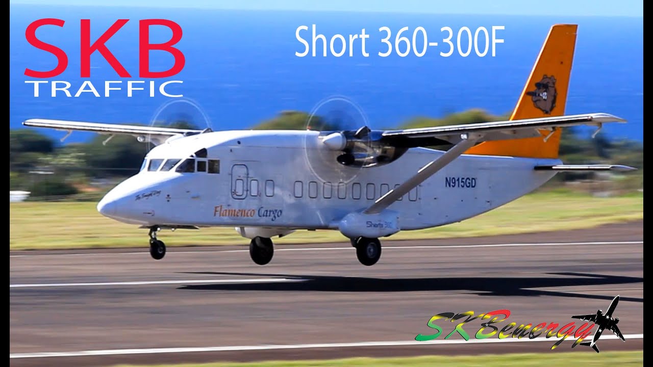 Flamenco Cargo Short 360-300F in action @ St. Kitts Robert L. Bradshaw Int'l Airport