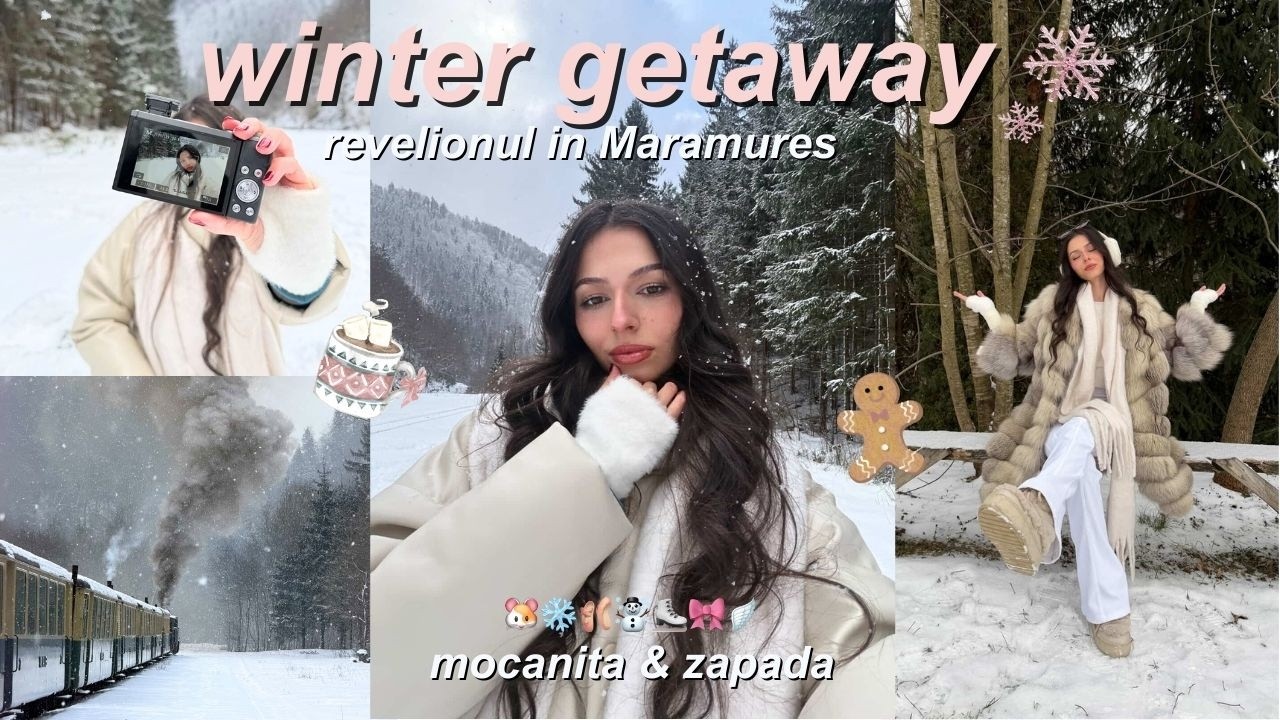 winter getaway ❄️⛸️☃️  revelionul in Maramures *mocanita, mancare traditionala & peisaje de iarna*