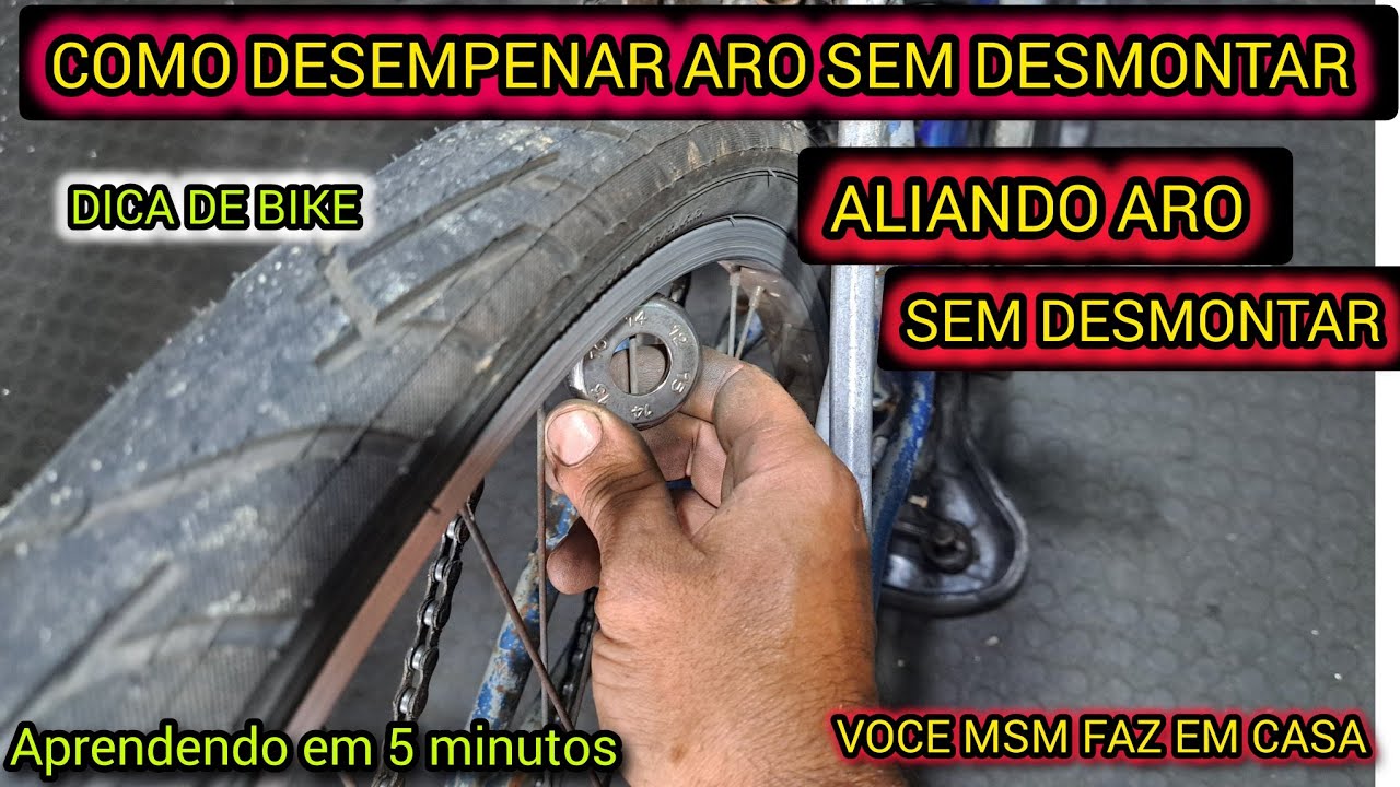 COMO ALINHAR RODA DE BICICLETA EM CASA SEM DESMONTAR?