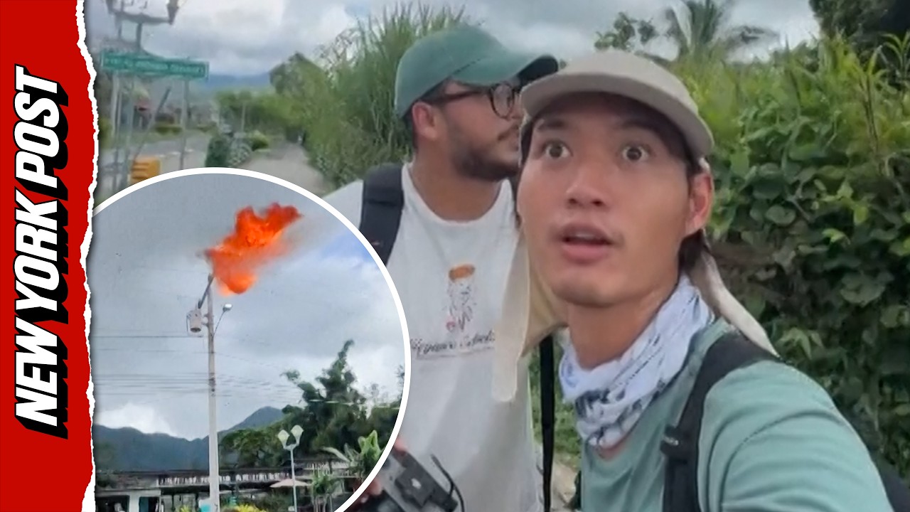 Travel Influencer Sprints Away as Electrical Line EXPLODES During Panama's 7.7-Magnitude Earthquake