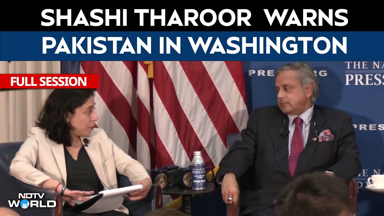 Shashi Tharoor In US | Shashi Tharoor Leads Indian Delegation in Washington, Warns Pakistan