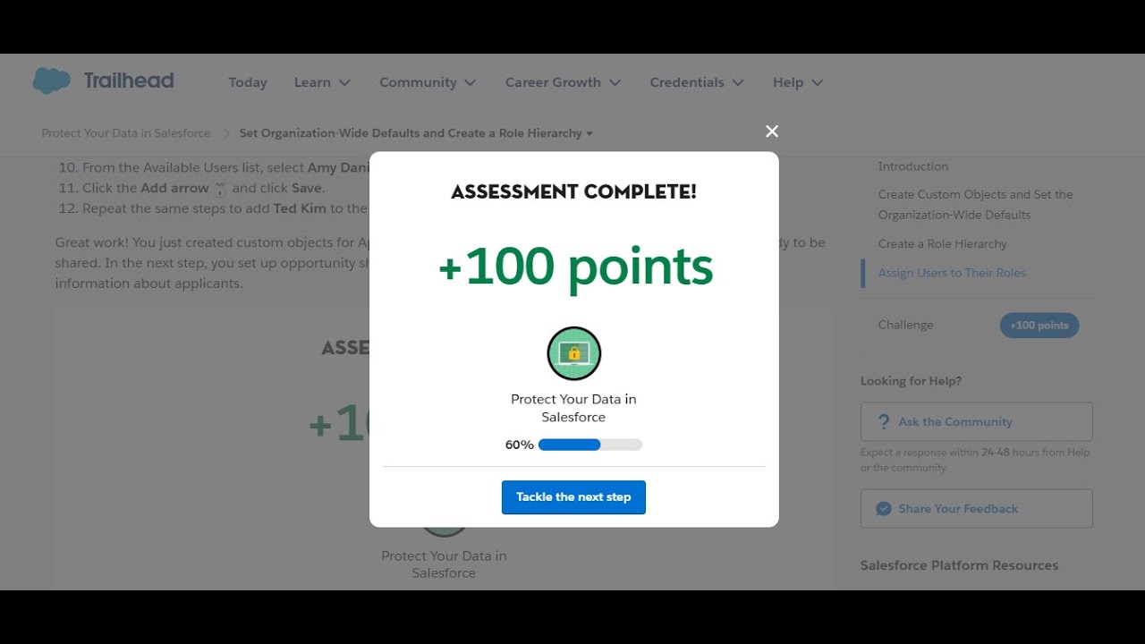 Set Organization-Wide Defaults and Create a Role Hierarchy | Protect Your Data in Salesforce