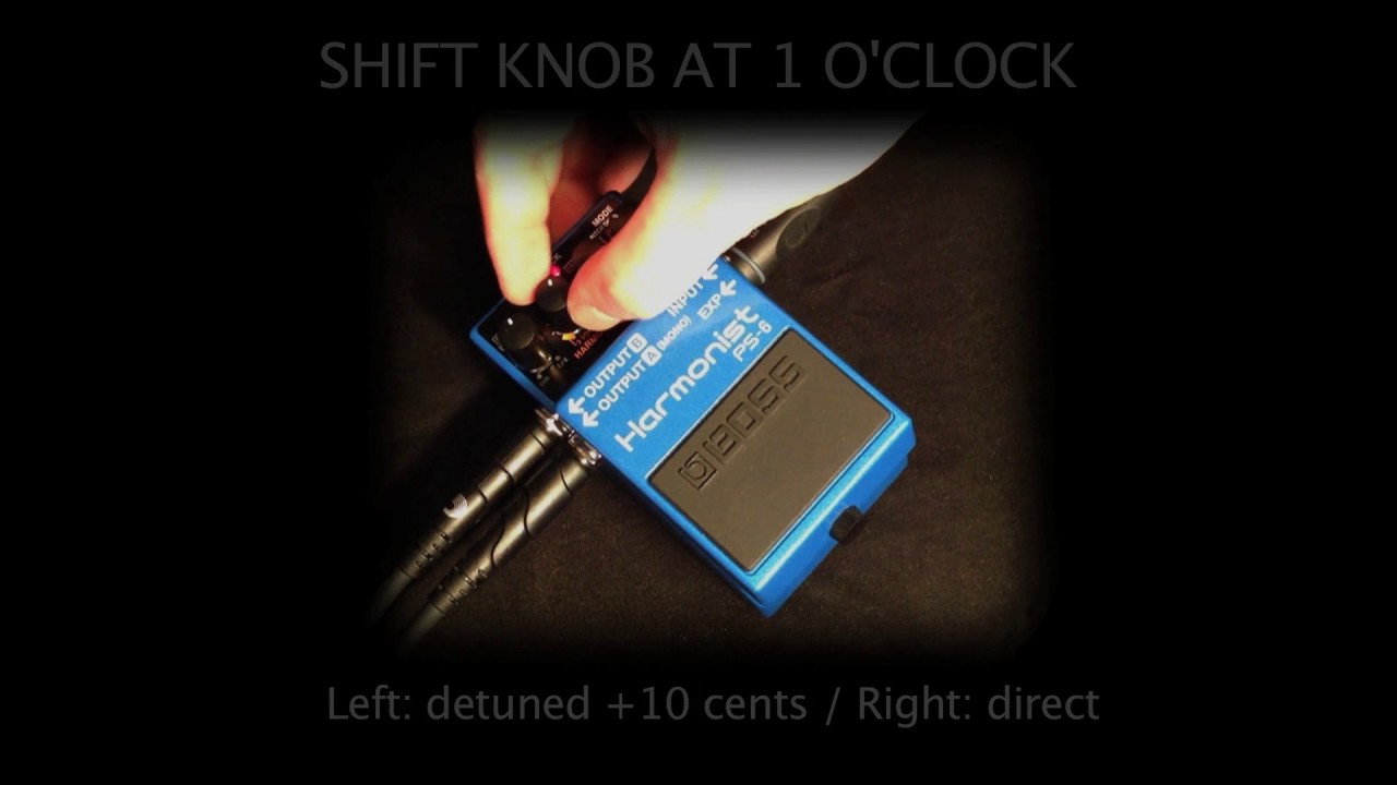 Boss PS-6 The Harmonist DETUNE MODE in STEREO (Short Simple Pedal Demo)