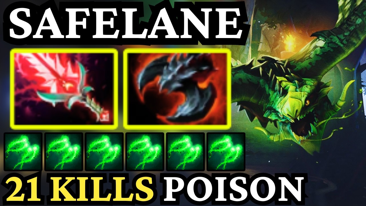🔥 21 KILL VIPER Safelane — Enemy Can’t Play 🔥 Dota 2 Gameplay