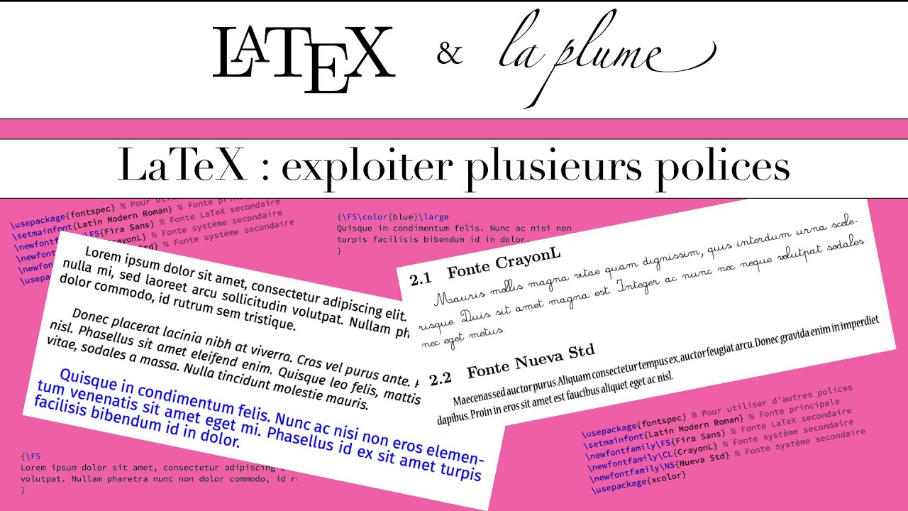 #101 LaTeX : exploiter plusieurs polices de caractères