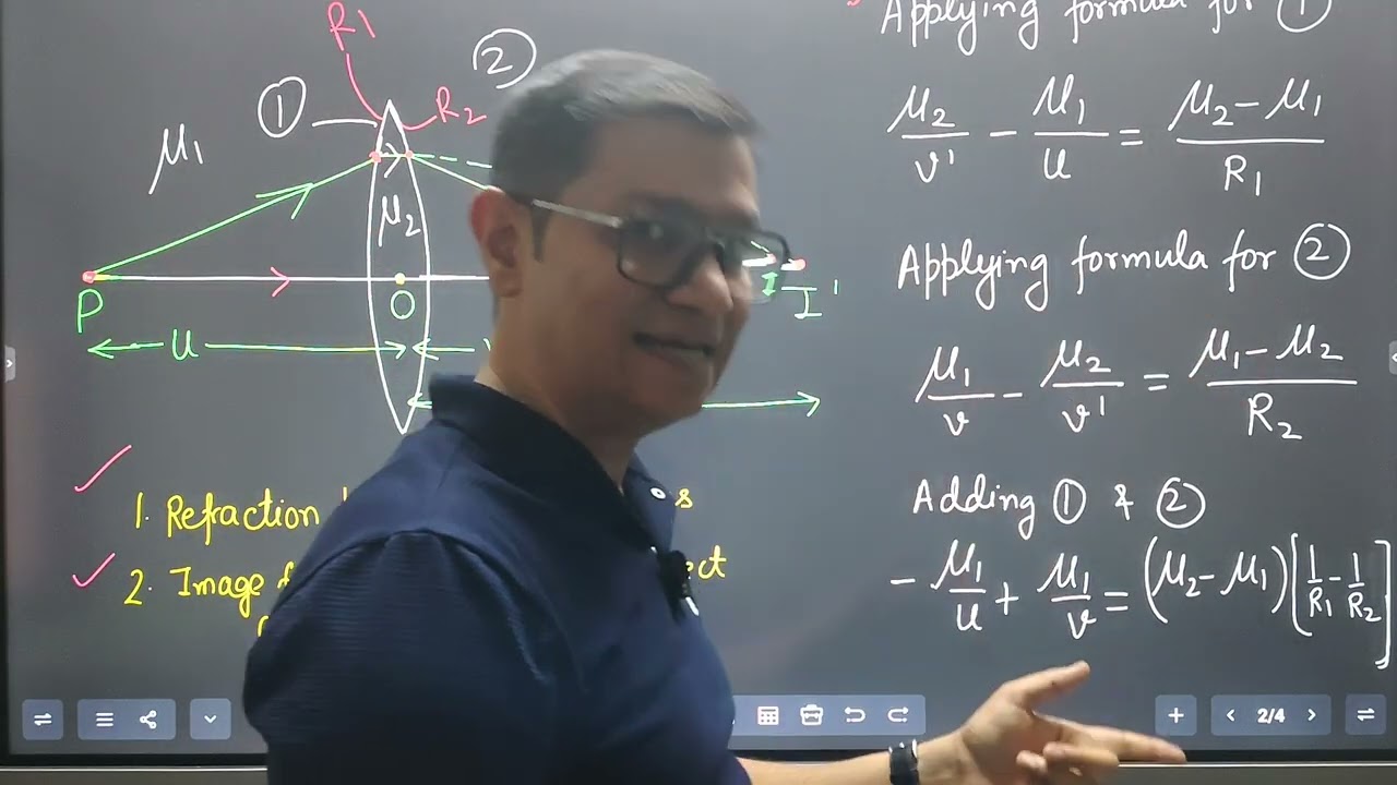 Lens maker formula derivation.