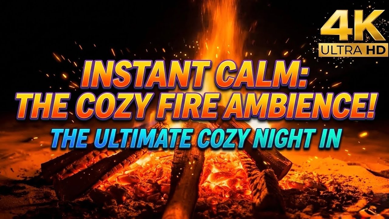 Cozy Fireplace , Relaxing Fireplace Sounds - Burning Fireplace & Crackling Fire Sounds 8 Hours