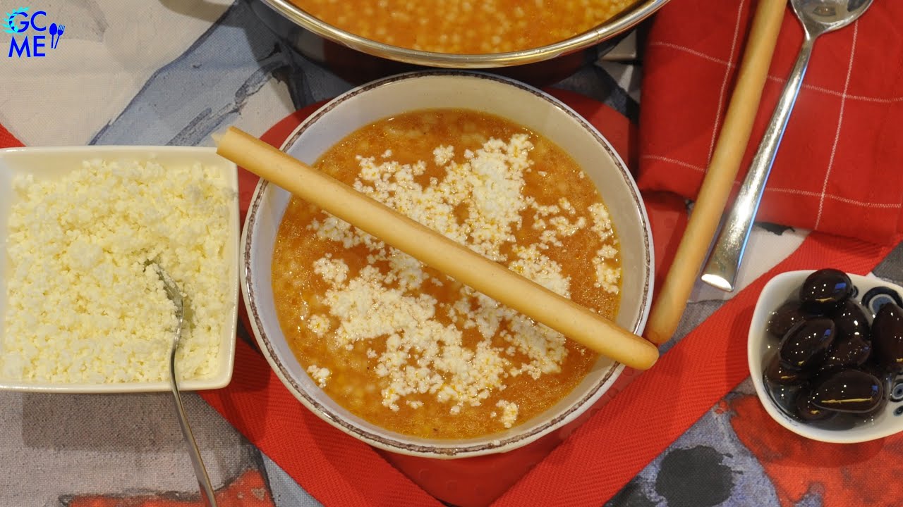 Trahanas Soup with Tomato Sauce - &Tau;&rho;&alpha;&chi;&alpha;&nu;ά&sigmaf; &Sigma;&omicron;ύ&pi;&alpha; &mu;&epsilon; &sigma;ά&lambda;&tau;&sigma;&alpha; &Nu;&tau;&omicron;&mu;ά&tau;&alpha;
