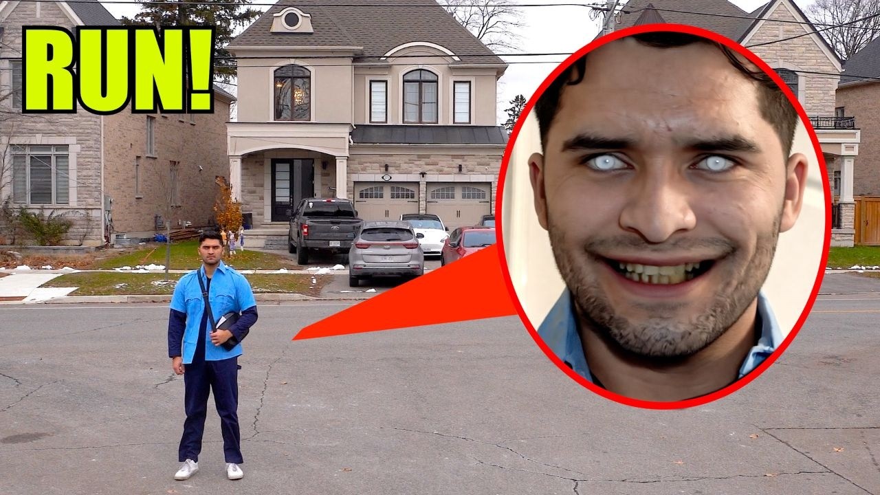 If you ever see this STRANGE MAILMAN Infront of your House, RUN & HIDE Fast!! (They are bad)