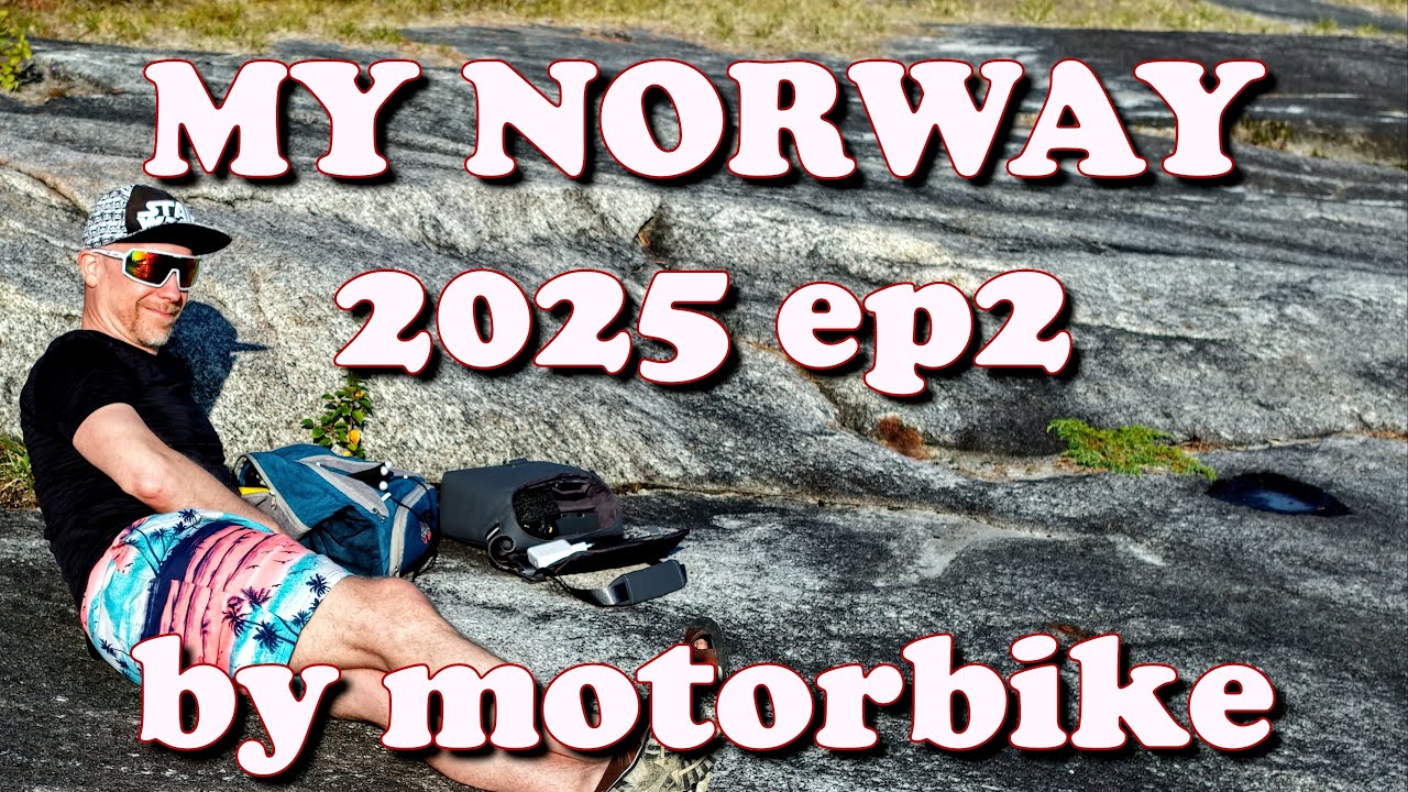 Stone age rock art | Very nice beach camping | Motorcycling to Norway | EP2