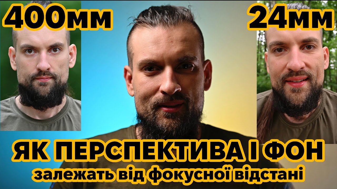 Що таке фокусна відстань обʼєктиву. Вплив на фон і перспективу в портреті. Фотошкола.