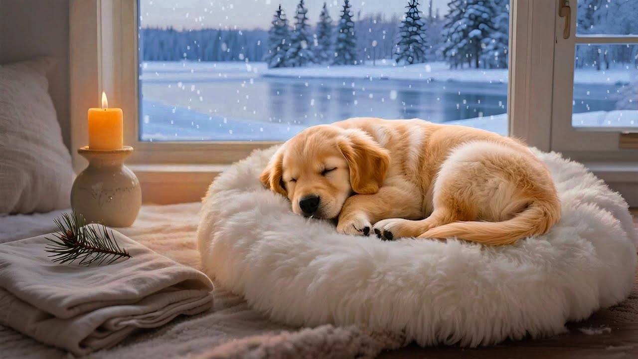 Calming Dog Music for Relaxing Left Home Alone 🎵Anti Separation Anxiety Relief for Deep Winter