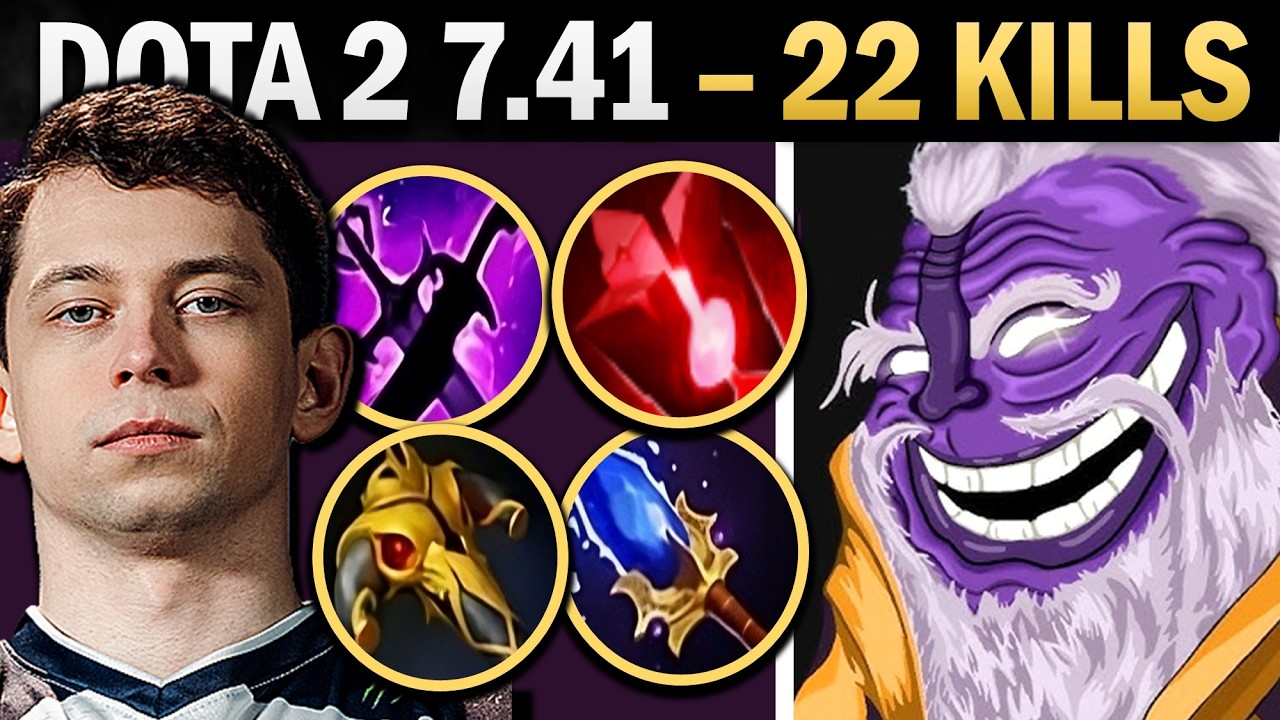 Void Spirit Dota 2 7.41 with 22 Kills and Aghanims - Dota Gameplay