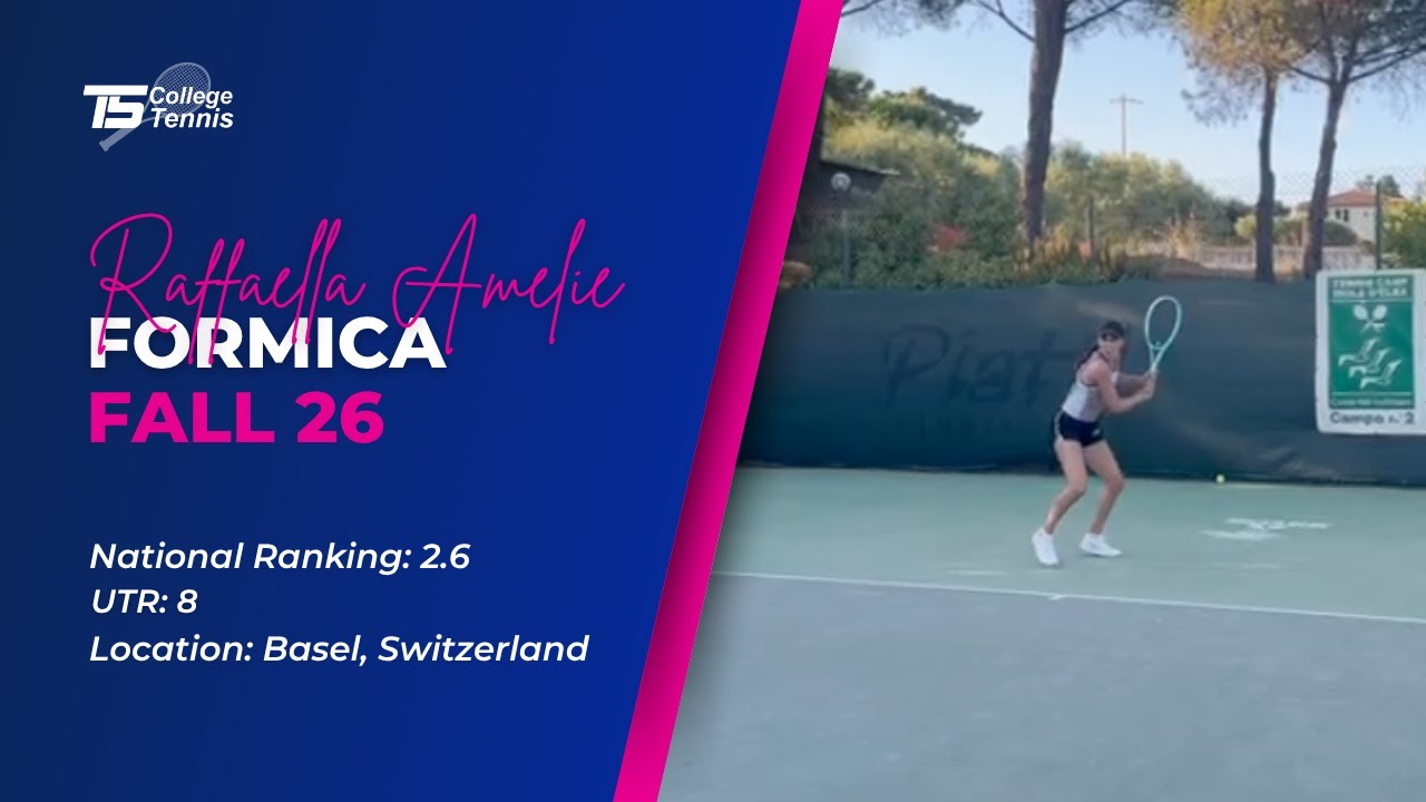 Raffaella Amelie Formica College Tennis Recruiting Video Fall 26