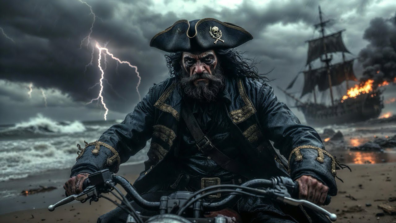 Epic Pirate Metal Rock – Blackbeard Rides the Storm with Crushing Guitar Riffs,Drums,Heavy Rock Fury