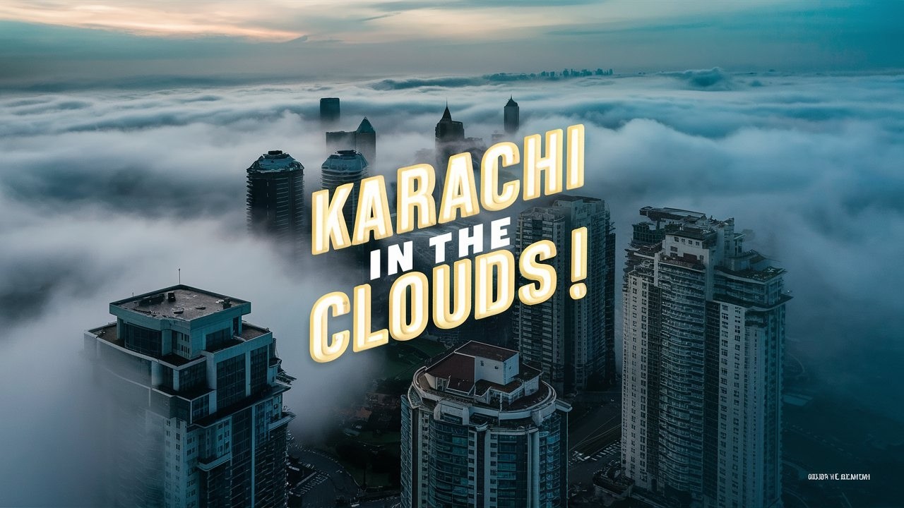 Unbelievable Foggy Karachi! Drone Captures Clifton's High-Rises Hidden in Clouds