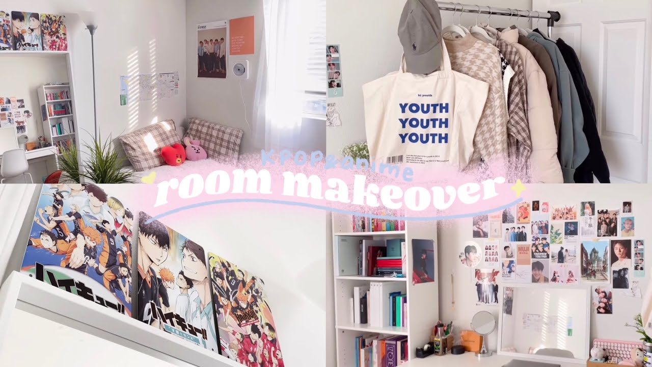 🍡 room makeover | aesthetic kpop & anime edition