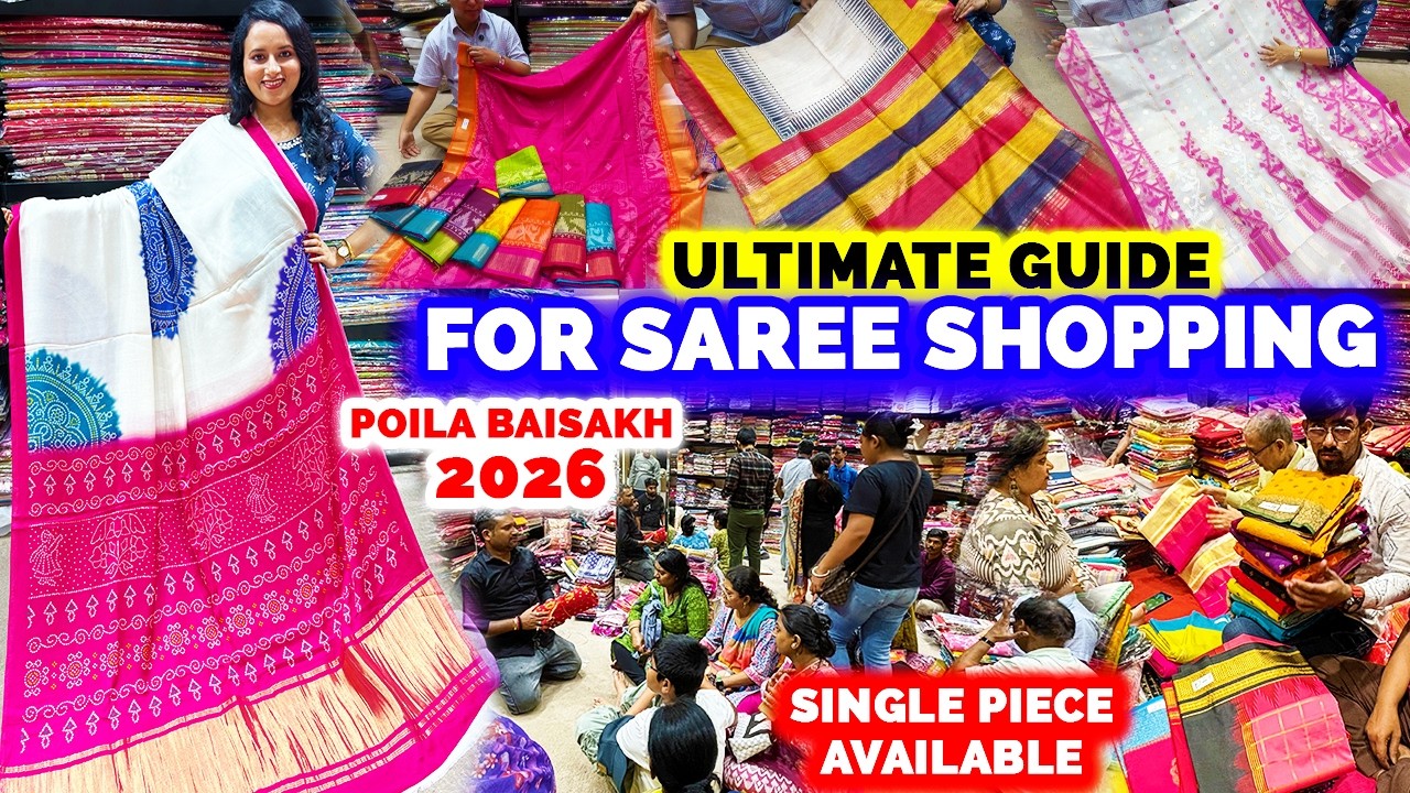 Barabazar Saree Market | Poila Baisakh Saree | Pure Cotton Pure Silk Fancy Saree at Wholesale Price