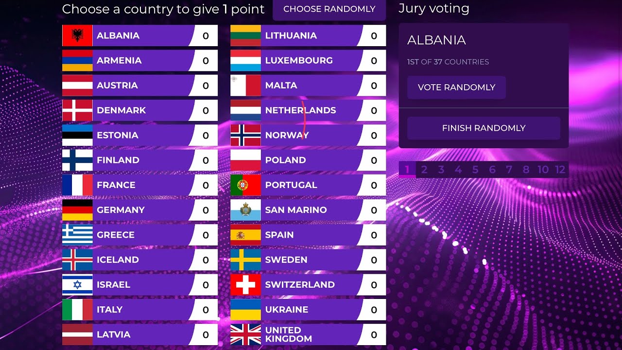 Voting simulator ESC 2025 (Fan Made)