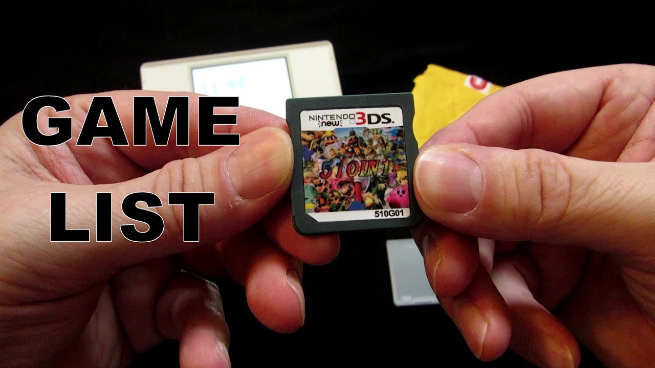 510 in 1 NDS Cartridge Game List LPOS