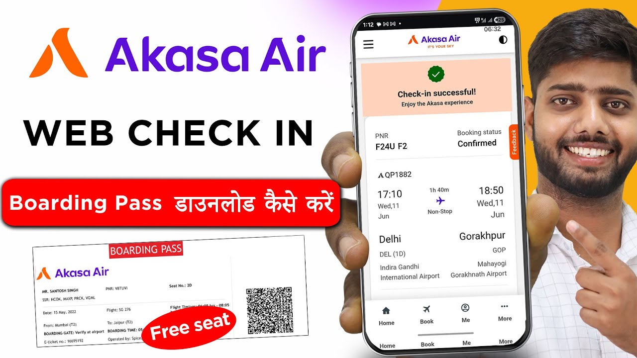 Akasa Air Web Check In Kaise Kare || akasa web check in || how to do online web check in akasa air