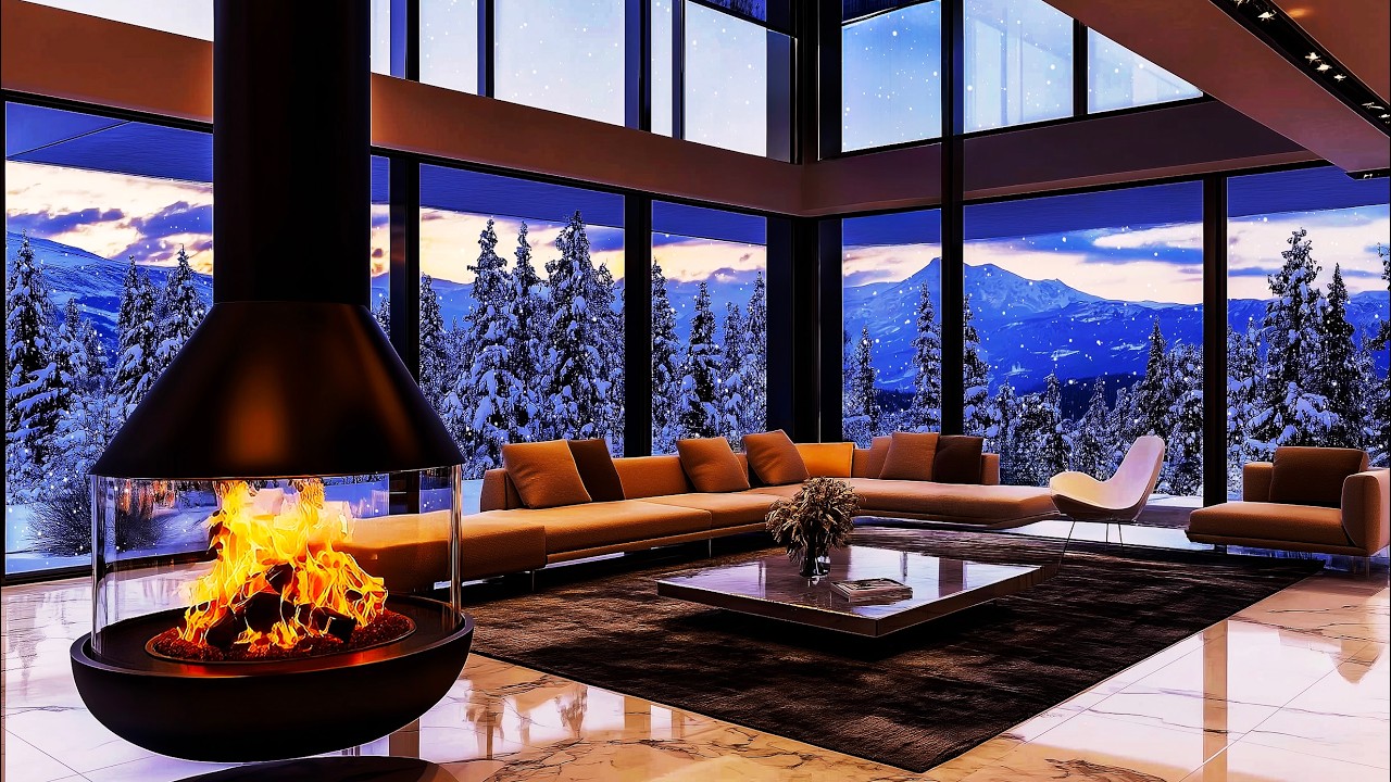 DEEP NIGHT JAZZ • Cozy Fireplace Mood for Rest