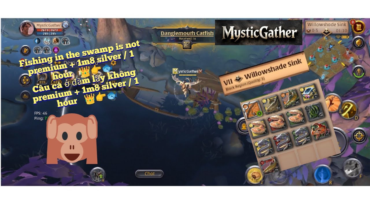 Fishing in the swamp is not premium+1m8silver/1hour👑|Câu cá ở đầm lầy không premium+1m8 silver/1giờ 