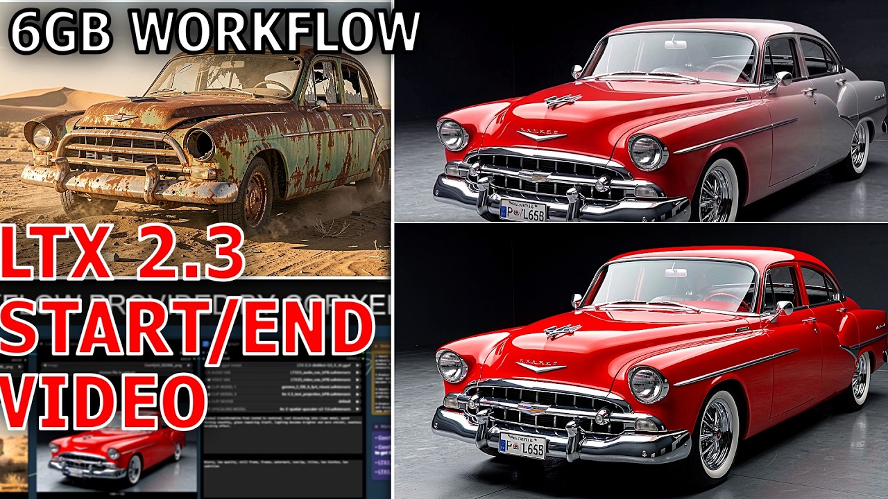 Учебное пособие по ComfyUI: анимация «первый-последний кадр» в LTX 2.3. #comfyui #comfyuitutorial