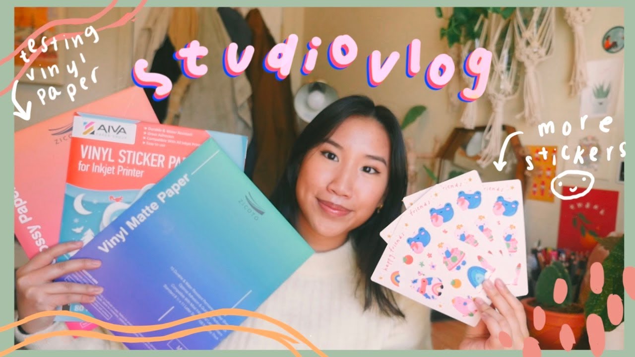 STUDIO VLOG 13 | Testing Amazon Vinyl Sticker Paper + A Week in My Life