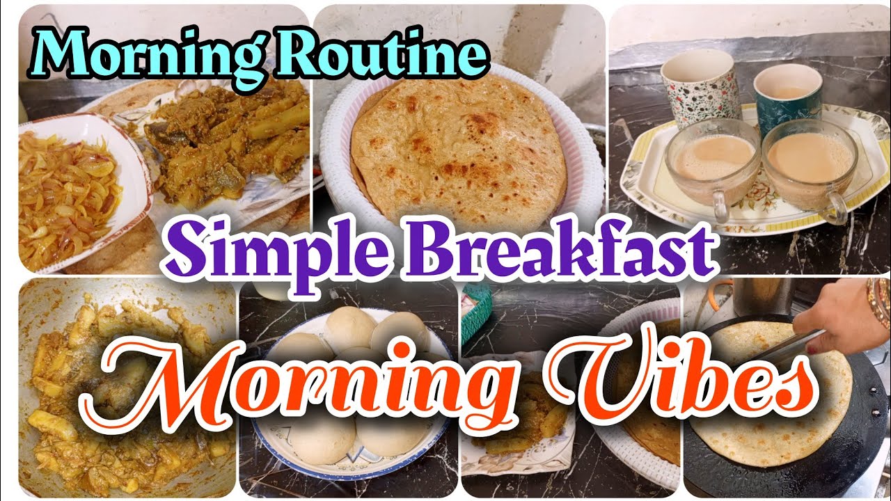 Simple Morning Routine Vlog | Desi Breakfast | Paratha, Aloo Baingan & Onion Bhaji | Daily Vlog