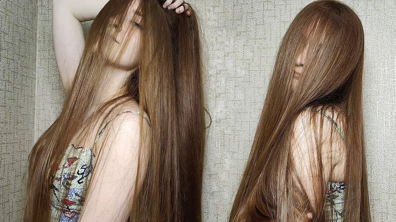 Hair in the front of the face 🔥 Long hair movement over the face So beautiful (preview)