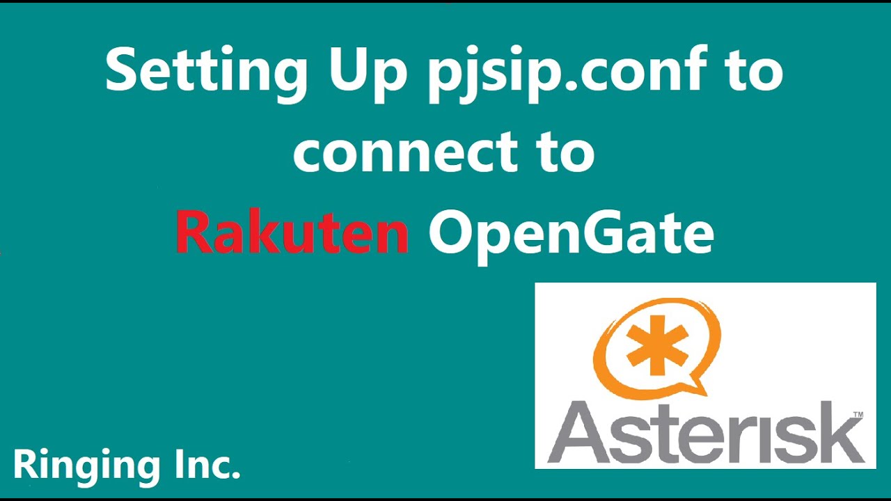 [Asterisk] Setting up pjsip.conf to connect to Rakuten OpenGate / 楽天OpenGateへ接続するためのpjsip.conf設定