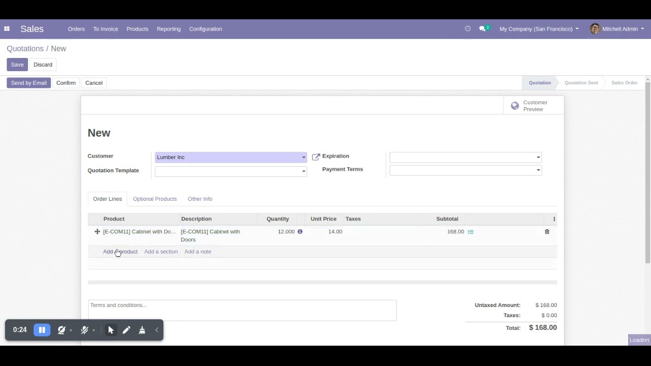 Odoo Sale Order Lines Multi Warehouse App