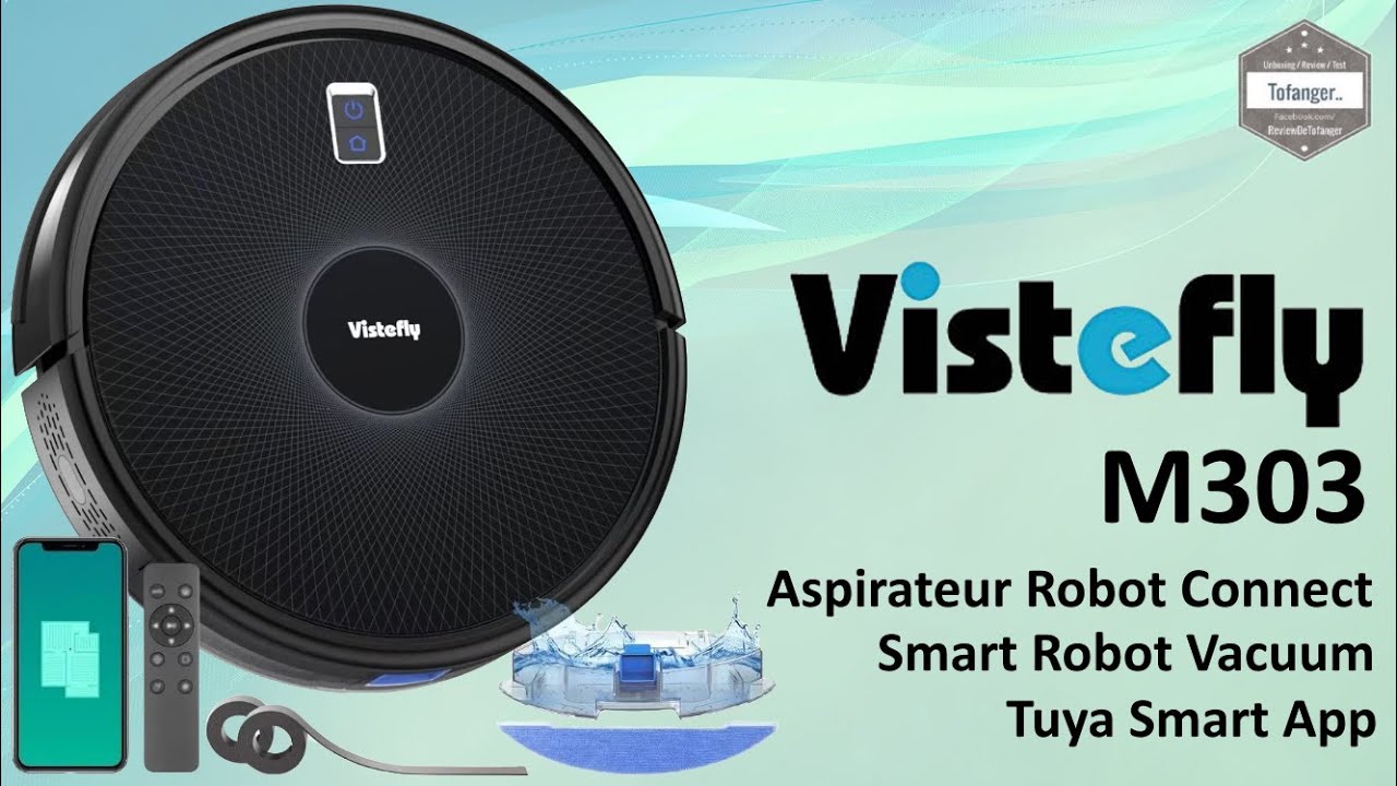 Робот-пылесос Vistefly M303 - Робот-пылесос Vistefly Connected - Приложение Tuya Smart - Распаковка